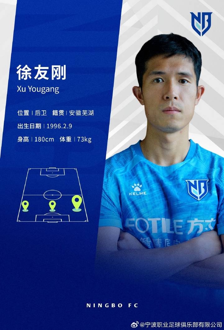 官方：徐友刚加盟宁波FC 防线补强锁定即战力