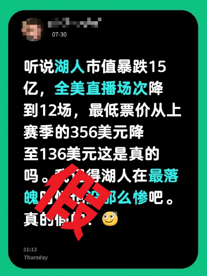 湖人全美直播暴跌、票价跳水?官方赛程未出,谣言先飞 湖人全美直播暴跌、票价跳水?官方赛程未出,谣言先飞
