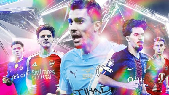ESPN百大后腰/中前卫：维蒂尼亚力压赖斯罗德里居首