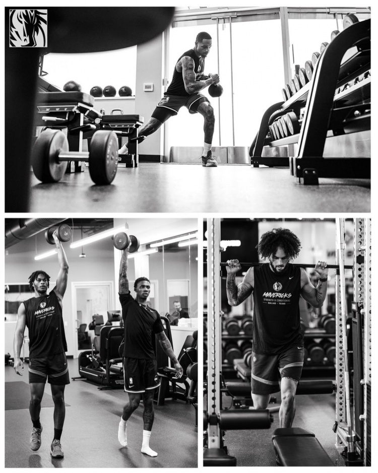 挥汗如雨！独行侠晒训练照：欧文&弗拉格&里萨谢在列